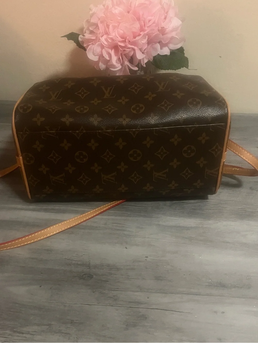 Luxury Brown Two Tone Monogram Fashion Top Handle Bag